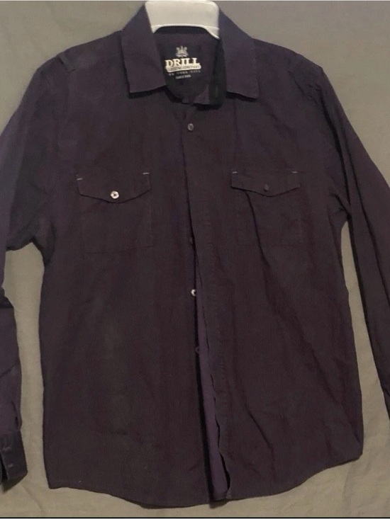Drill Clothing Other - Drill Clothing Company Purple Strip Dress Shirt Size L
